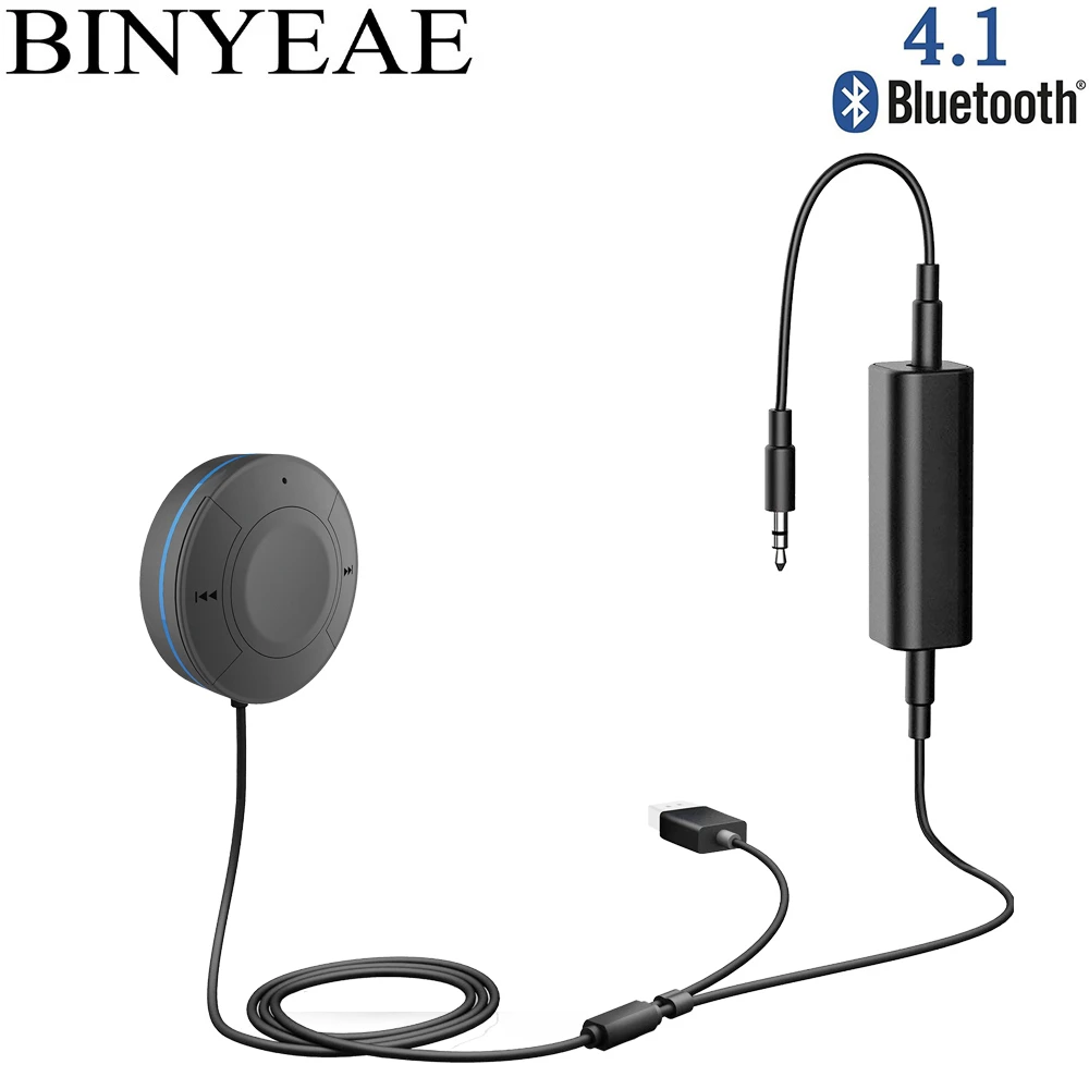 Музыкальный ресивер Bluetooth 4 1 гарнитура громкой связи Aux 3 5 мм USB аудио адаптер