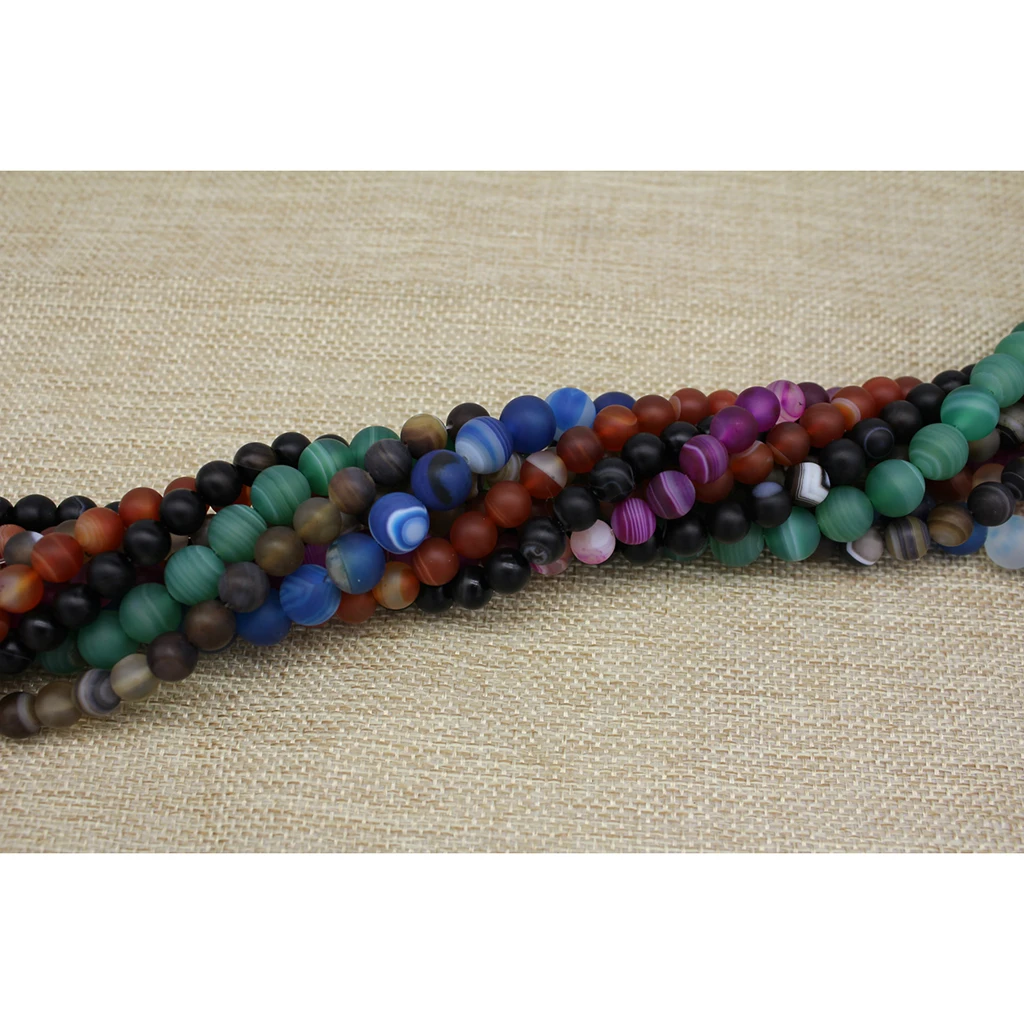 1 Set Natural Stone Loose Round Beads w Buddha Skull Beads Crystal Elastic Cord Kit Beads For Beading Jewelry Bracelet DIY Craft