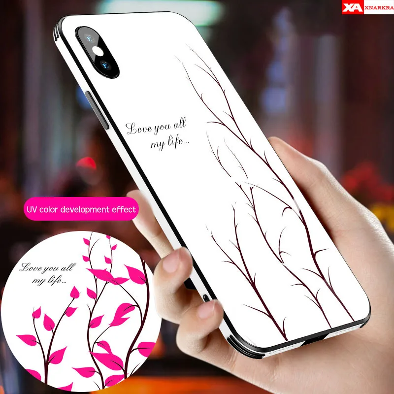 UV Discoloration Glass Case For iPhone XS MAX XR X Luminous Glow Personality Silicone Cases Cover For iPhone 7 8 6 6S Plus
UV Discoloration Glass Case For iPhone XS MAX XR X Luminous Glow Personality Silicone Cases Cover For iPhone 7 8 6 6S Plus