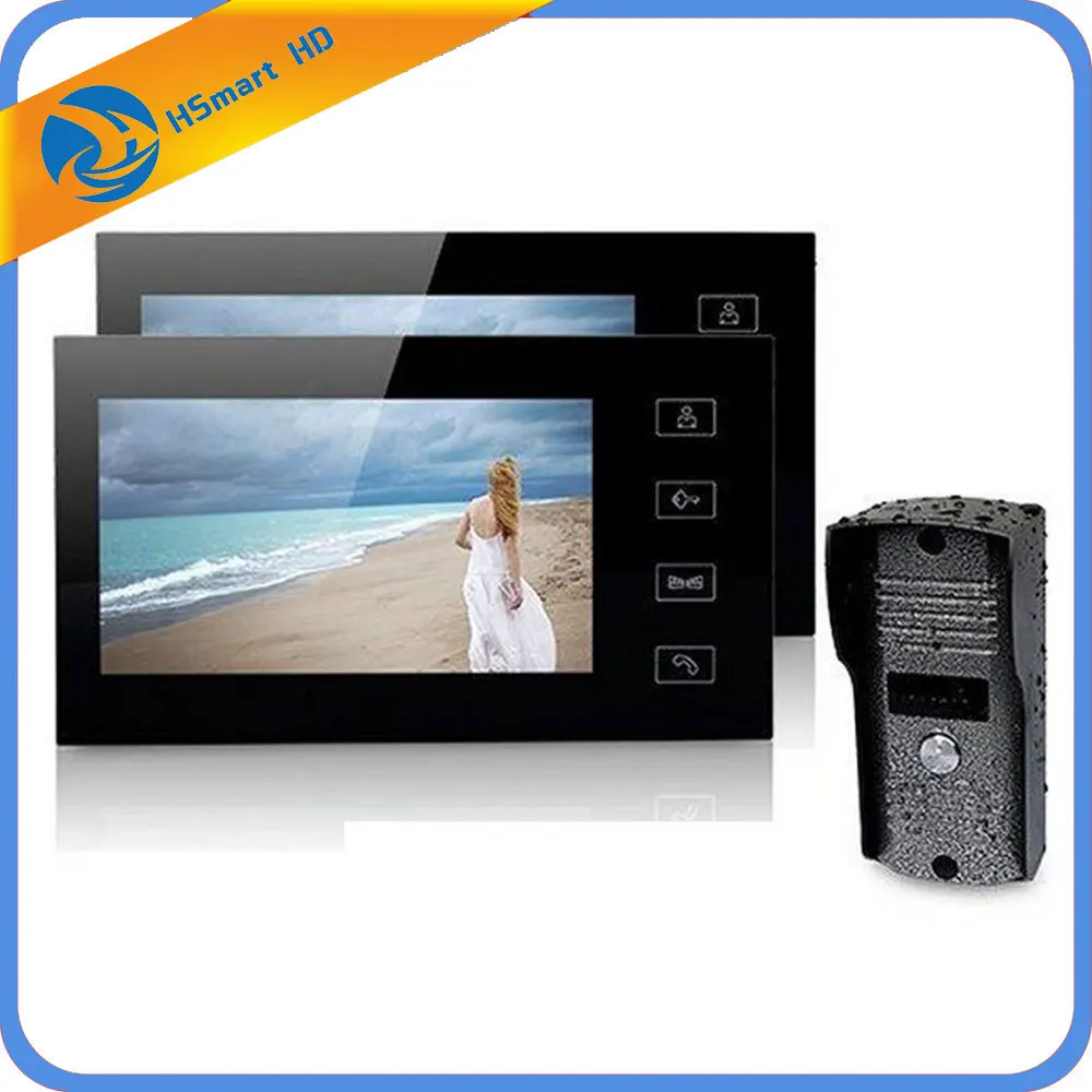 New 7" Color Touch Key Screen Video Door Phone Intercom System + 2 Monitors + Night Vision Doorbell Waterproof Cameras System
New 7" Color Touch Key Screen Video Door Phone Intercom System + 2 Monitors + Night Vision Doorbell Waterproof Cameras System