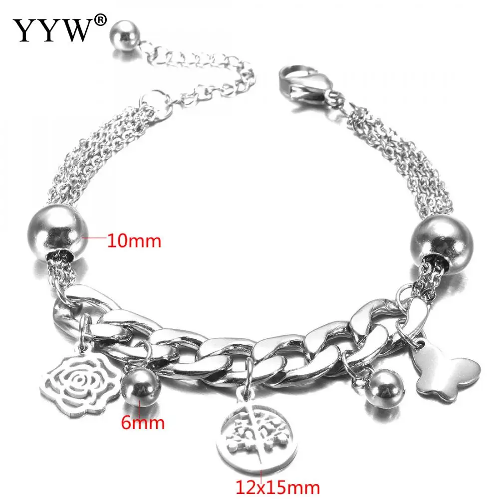 YYW Stainless Steel Bracelet For Women Man Jewelry Silver-Color Tree of Life Bracelets & Bangles 2 Inch Extender Chain Bracelet
YYW Stainless Steel Bracelet For Women Man Jewelry Silver-Color Tree of Life Bracelets & Bangles 2 Inch Extender Chain Bracelet