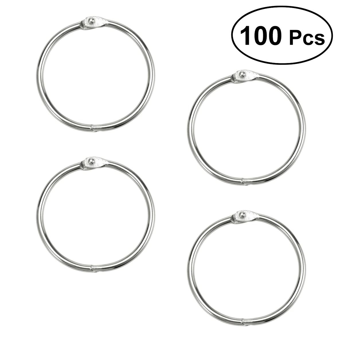100pcs Loose Leaf Binder Rings Metal Scrapbooking Book Ring Keychain Clip Holder for Photo Paper Card Organization
100pcs Loose Leaf Binder Rings Metal Scrapbooking Book Ring Keychain Clip Holder for Photo Paper Card Organization