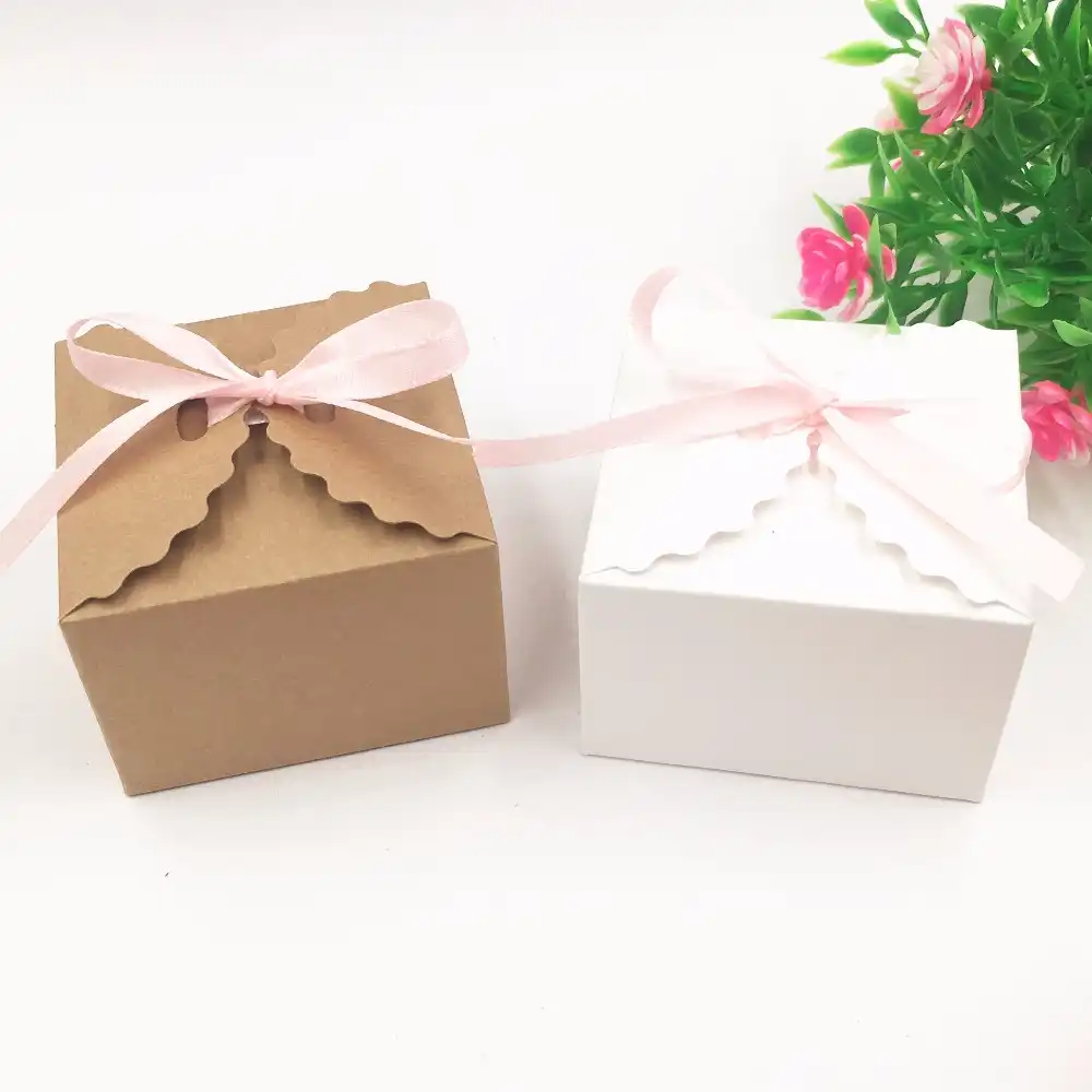 10pcs kraft paper gift box for wedding,birthday and christmas
