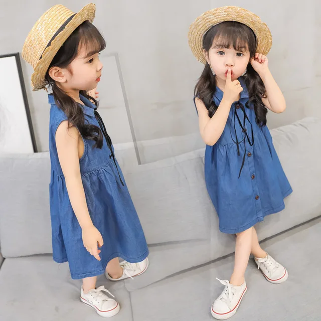 Toddler Girls Dress Casual Korean Denim Sleeveless Princess Dress Kids Clothing Summer Girl Clothes 1 2 3 4 5 Year Child Dresses
Toddler Girls Dress Casual Korean Denim Sleeveless Princess Dress Kids Clothing Summer Girl Clothes 1 2 3 4 5 Year Child Dresses