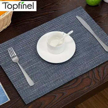 

Topfinel Set of 4 PVC Placemat for Table Mat Pad Drink Wine Cup Coasters Bamboo Placemats Dining Table Place Mat Kitchen Table