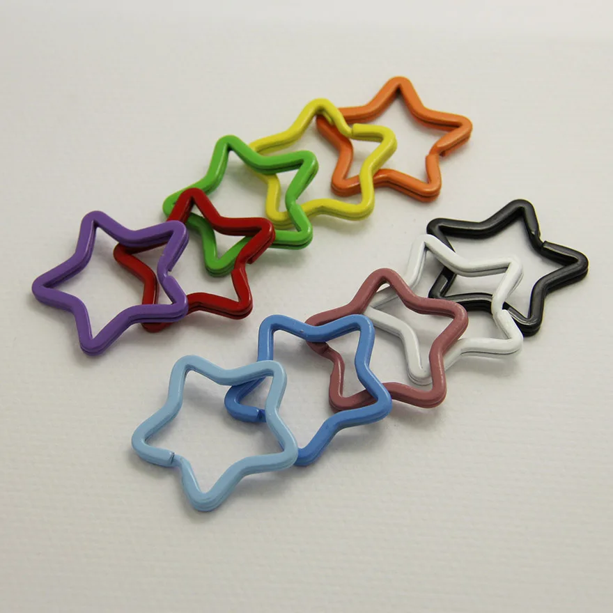 50Pcs Metal Pentagram Star Key Chain Chromatic Split Rings Loop Circle Hook Accessories- Free shipping
50Pcs Metal Pentagram Star Key Chain Chromatic Split Rings Loop Circle Hook Accessories- Free shipping