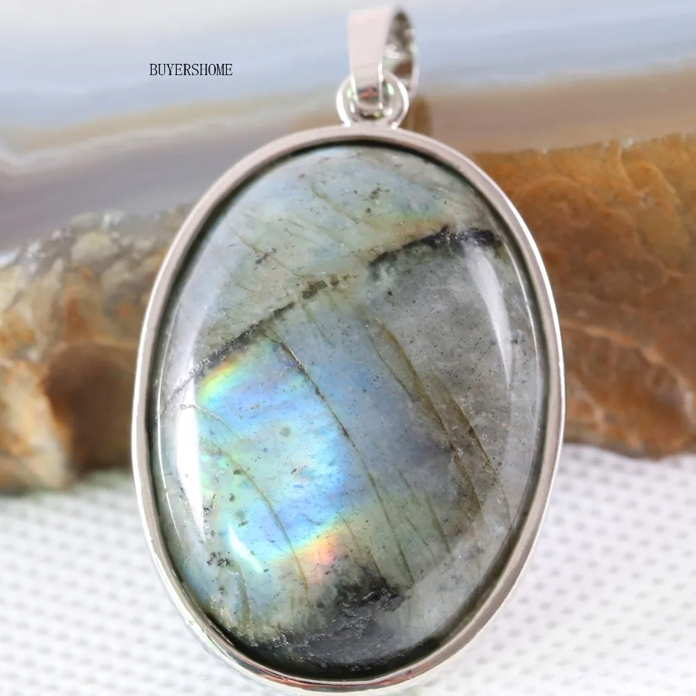 Free Shipping Silver Color Oval Natural Stone Bead Gray Labradorite Women Necklace Pendant 1Pcs K675
Free Shipping Silver Color Oval Natural Stone Bead Gray Labradorite Women Necklace Pendant 1Pcs K675
