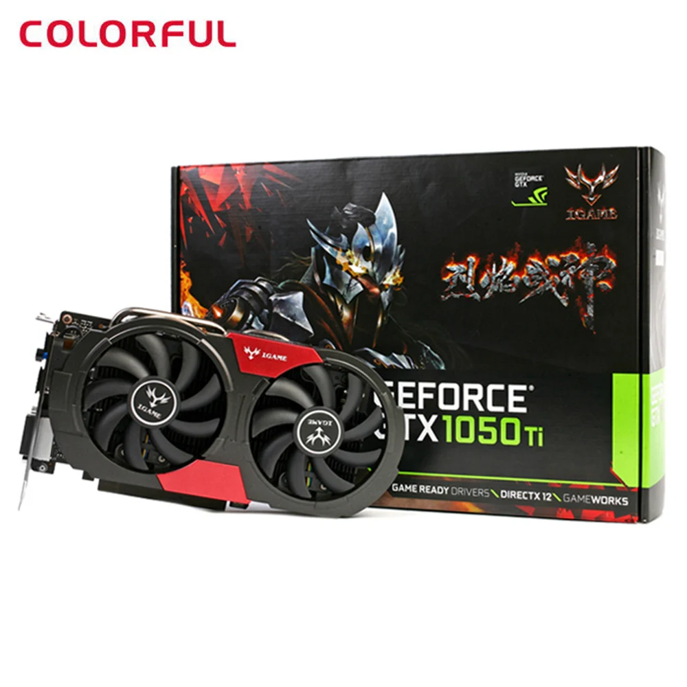 Original Colorful iGame 1050Ti Gaming Graphics Card 4GB 128bit DDR5 6Pin Computer Hardware with Cooler Fan Video Card Pro Gamer
Original Colorful iGame 1050Ti Gaming Graphics Card 4GB 128bit DDR5 6Pin Computer Hardware with Cooler Fan Video Card Pro Gamer