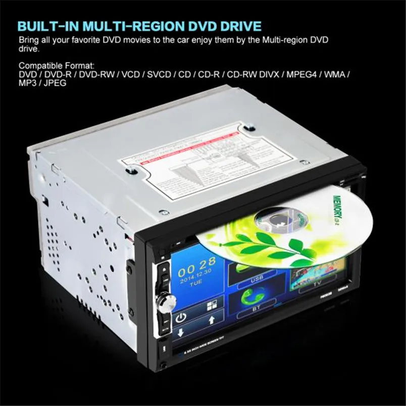 7" Touchscreen Bluetooth Car Stereo DVD/CD/MP3 Player Double 2Din In Dash USB SD P30 Support Drop Shipping August 10
7" Touchscreen Bluetooth Car Stereo DVD/CD/MP3 Player Double 2Din In Dash USB SD P30 Support Drop Shipping August 10
