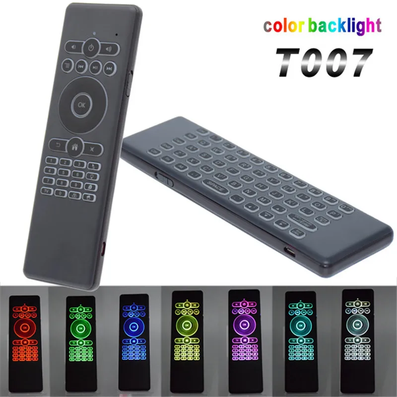 T007 Voice Fly Air Mouse 2.4GHz Wireless Keyboard Colorful Backlit Remote Control Microphone For Android Box X96Max X96mini
T007 Voice Fly Air Mouse 2.4GHz Wireless Keyboard Colorful Backlit Remote Control Microphone For Android Box X96Max X96mini