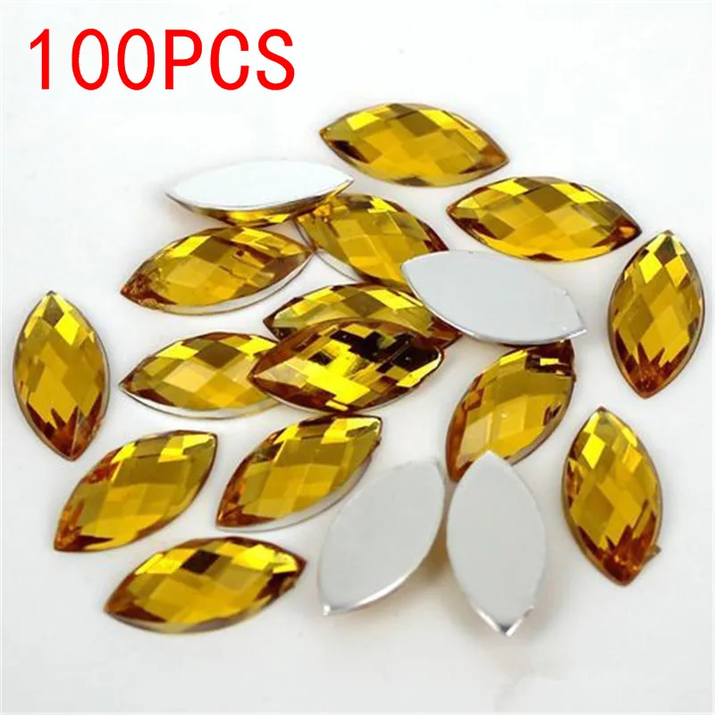 Hot Sale 100Pieces Flat Back Marquise Earth Facets golden Acrylic Horse eye Shape Rhinestone Nail art diamond Nail decoration
Hot Sale 100Pieces Flat Back Marquise Earth Facets golden Acrylic Horse eye Shape Rhinestone Nail art diamond Nail decoration