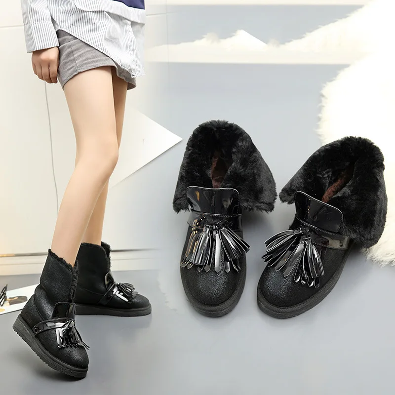 Womens boots winter 2017 new arrive flat shoes ankle boots tassel flock platform snow boots keep warm shoes contracted
Womens boots winter 2017 new arrive flat shoes ankle boots tassel flock platform snow boots keep warm shoes contracted