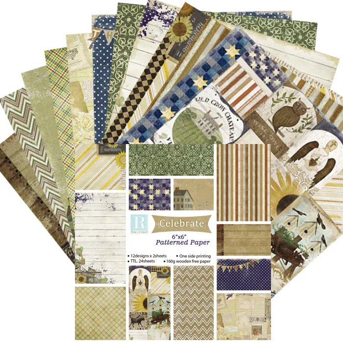 24pcs 6" Single-side celebrats pattern creative papercraft art paper handmade scrapbooking kit set books
24pcs 6" Single-side celebrats pattern creative papercraft art paper handmade scrapbooking kit set books
