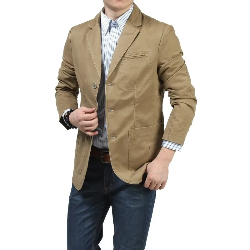 New Fashion Mens Casual Suits Blazer Cotton Coat Military Blazer Jacket V-Neck Brand Clothing Spring Autumn Blazer
New Fashion Mens Casual Suits Blazer Cotton Coat Military Blazer Jacket V-Neck Brand Clothing Spring Autumn Blazer