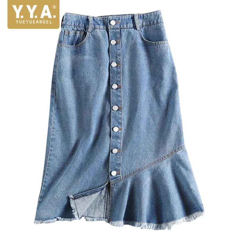 Plus Size 5XL Women Summer High Waist Denim Skirt Buttons Tassels Pleated Skirts Casual Streetwear Preppy Knee Length Jean Skirt
Plus Size 5XL Women Summer High Waist Denim Skirt Buttons Tassels Pleated Skirts Casual Streetwear Preppy Knee Length Jean Skirt