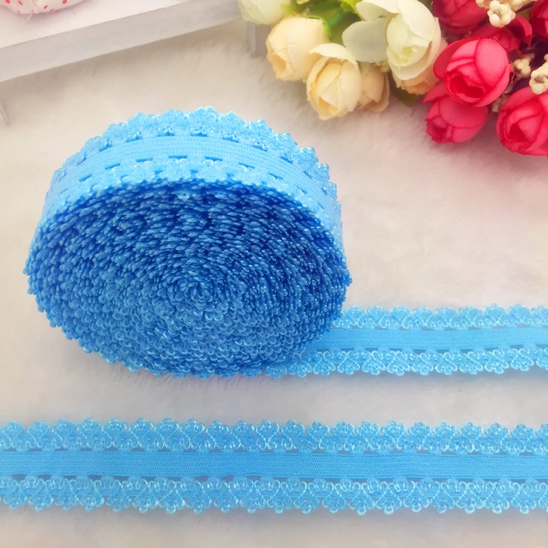 5yards/lot 3/4" 20mm Multirole Sky Blue Fold Over Elastic Spandex Lace Band Ties Hair Accessories Lace Trim Sewing Notion
5yards/lot 3/4" 20mm Multirole Sky Blue Fold Over Elastic Spandex Lace Band Ties Hair Accessories Lace Trim Sewing Notion