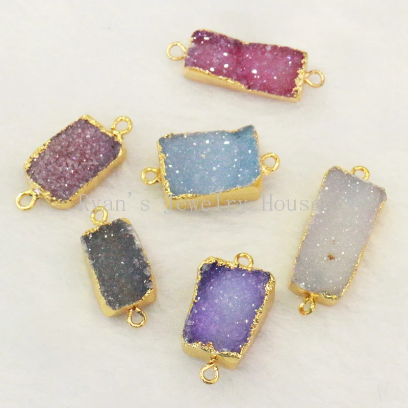 HanKun Irregular Rectangle Natural Agates Geode Druzy Stone Connectors Jewelry Findings
HanKun Irregular Rectangle Natural Agates Geode Druzy Stone Connectors Jewelry Findings