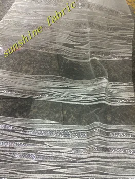 White African lace embroidery fabric with sequins Good quality french net lace fabric
White African lace embroidery fabric with sequins Good quality french net lace fabric