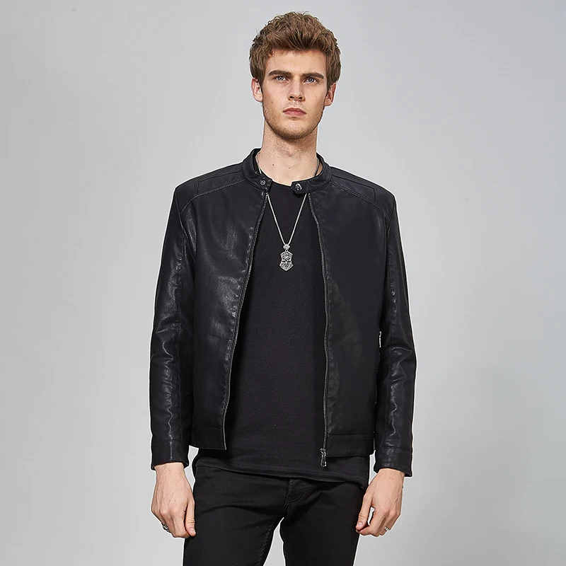 New Vintage Soft PU Leather Slim Jacket Men's Casual Leather Stand Collar Jacket Motorcycle Leather Jacket Coat Size M-3XL
New Vintage Soft PU Leather Slim Jacket Men's Casual Leather Stand Collar Jacket Motorcycle Leather Jacket Coat Size M-3XL