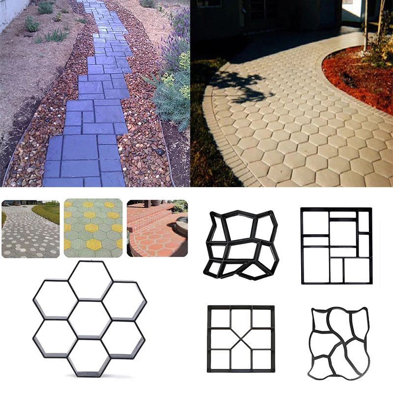 DIY Plastic Path Maker Mold Manually Paving Cement Brick Molds Garden Stone Road Concrete Molds Pavement Garden Home 13 Types
DIY Plastic Path Maker Mold Manually Paving Cement Brick Molds Garden Stone Road Concrete Molds Pavement Garden Home 13 Types