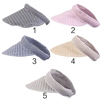 Summer Vintage Stripes Women Ladies Empty Top Sun Visor Hat Foldable Wide Brim UV Protection Sports Outdoor Clip-On Beach Cap
Summer Vintage Stripes Women Ladies Empty Top Sun Visor Hat Foldable Wide Brim UV Protection Sports Outdoor Clip-On Beach Cap