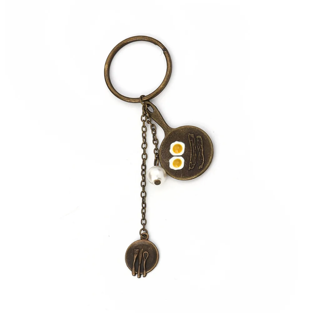 8Seasons Keychain & Keyring Tableware Antique Bronze Yellow Poached Egg Enamel Accessories 10.7cm(4 2/8") x 3cm(1 1/8"), 1 Piece
8Seasons Keychain & Keyring Tableware Antique Bronze Yellow Poached Egg Enamel Accessories 10.7cm(4 2/8") x 3cm(1 1/8"), 1 Piece