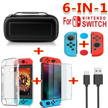 

For Nintendo Switch Travel Carrying Bag Screen Protector EVA Case Charging Cable 3D12