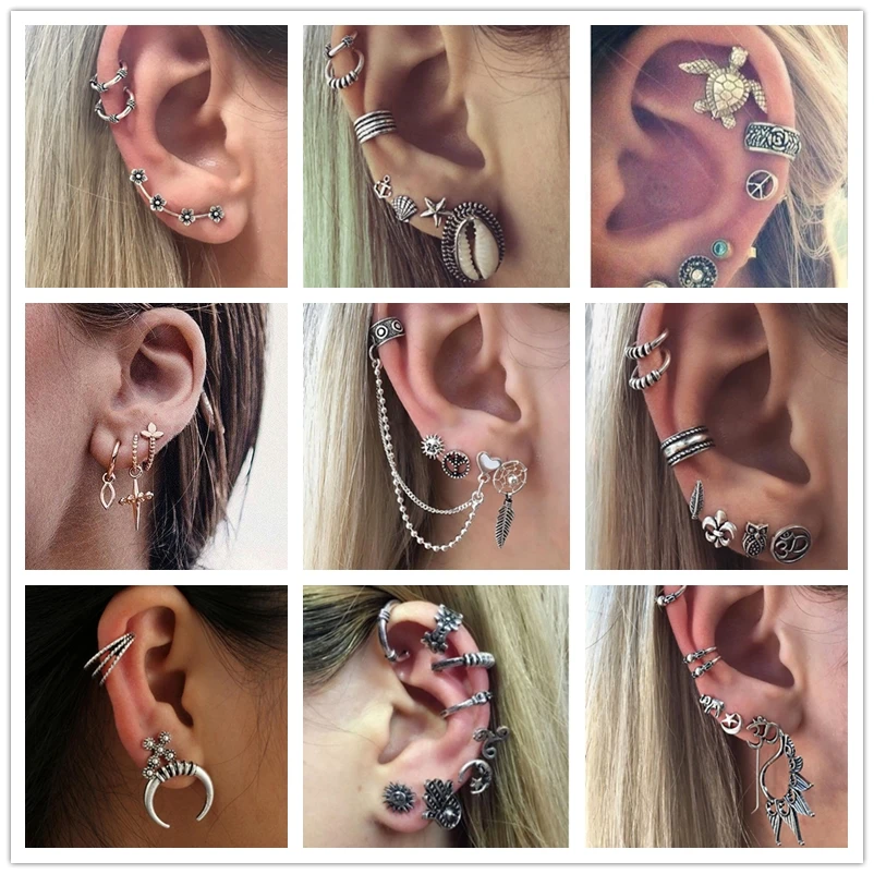 JURAN 2019 new arrival vintage silver color metal stud earrings sets for women party jewelry fashion ethnic more earrings
JURAN 2019 new arrival vintage silver color metal stud earrings sets for women party jewelry fashion ethnic more earrings