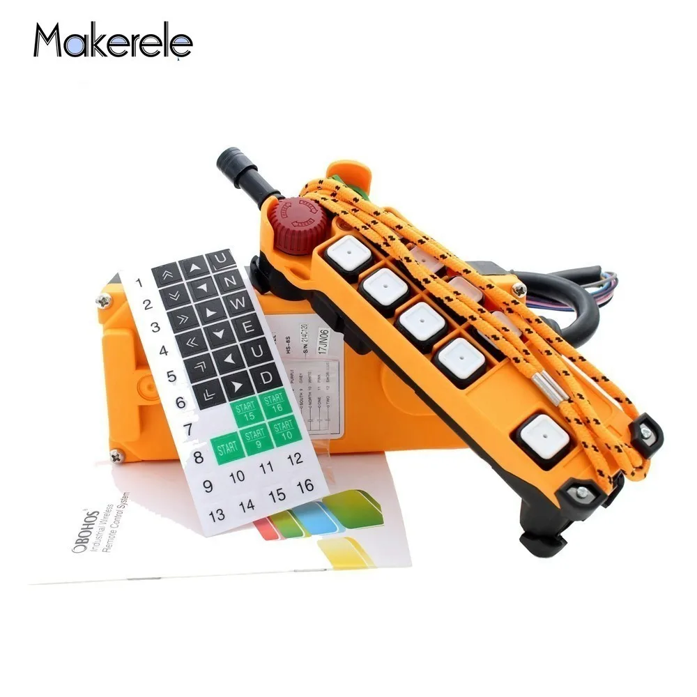 New Arrivals Industrial Remote Controller Wireless Transmitter Hoist MKHS-8S Crane Control Lift Crane 1 Transmitter + 1 Receiver
New Arrivals Industrial Remote Controller Wireless Transmitter Hoist MKHS-8S Crane Control Lift Crane 1 Transmitter + 1 Receiver