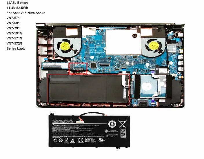 VX5-591G VX5-591G-72LY VX5-591G-52WN VX5-591G VX5-591G-58AX VX5-591G-547B FOR ACER Laptop battery 4cell ac14a8l
VX5-591G VX5-591G-72LY VX5-591G-52WN VX5-591G VX5-591G-58AX VX5-591G-547B FOR ACER Laptop battery 4cell ac14a8l