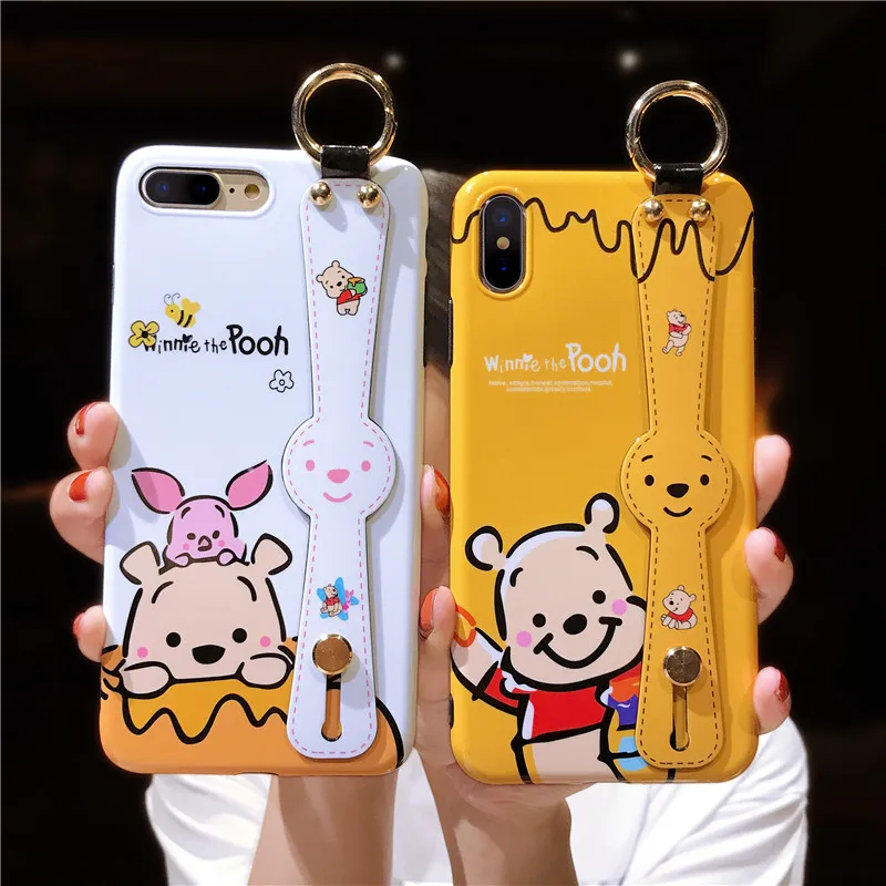 Cartoon Winnie Pooh bear piglet Phone Case For iPhone 8 7 6 6s Plus X XR XS Max Fashion wristband Soft Silicone Back Cover Capa
Cartoon Winnie Pooh bear piglet Phone Case For iPhone 8 7 6 6s Plus X XR XS Max Fashion wristband Soft Silicone Back Cover Capa