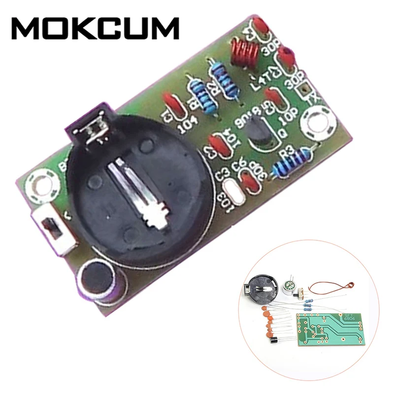 Frequency Modulation Wireless Microphone Module DIY Kit FM Transmitter Board Parts Kits Simple Electronic Suite
Frequency Modulation Wireless Microphone Module DIY Kit FM Transmitter Board Parts Kits Simple Electronic Suite