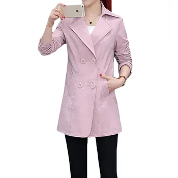 Spring Autumn New Windbreaker Coat Women Fashion Slim Plus Size Long Overcoat Womens Casual Double-breasted Trench Coat E005
Spring Autumn New Windbreaker Coat Women Fashion Slim Plus Size Long Overcoat Womens Casual Double-breasted Trench Coat E005