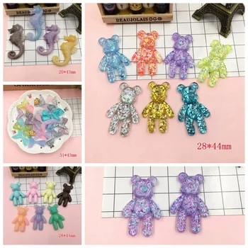 5pcs Resin Kawaii Hot Selling Sea Horse, Cute Tail, Sparkle Bear for Jewelry Accessory, Hair Bow Center, DIY
5pcs Resin Kawaii Hot Selling Sea Horse, Cute Tail, Sparkle Bear for Jewelry Accessory, Hair Bow Center, DIY