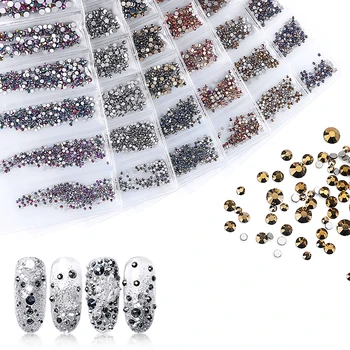 6 grids/bag nail art rhinestones flat bottom glass dril mixed size rainbow AB crystal diamond 3D DIY manicure nail jewelry PP006
6 grids/bag nail art rhinestones flat bottom glass dril mixed size rainbow AB crystal diamond 3D DIY manicure nail jewelry PP006