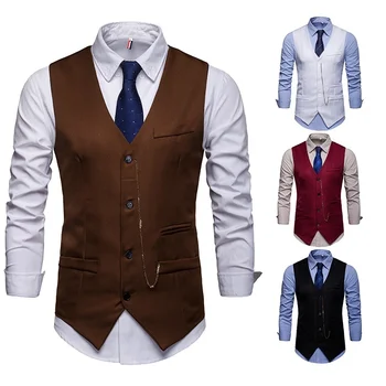 ZOGGA Men Fashion Vests Jacket Slim Fit Suit Vest Male Casual Sleeveless Waistcoat Gilet Homme Formal Business Jacket 2019 New
ZOGGA Men Fashion Vests Jacket Slim Fit Suit Vest Male Casual Sleeveless Waistcoat Gilet Homme Formal Business Jacket 2019 New