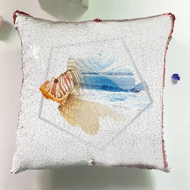 Mermaid Modern Cushions Home Decor Couch Pillows Reversible Flip Sequin Fashion Letter Pillowcase Seat Luxury Cushion J045 (2)