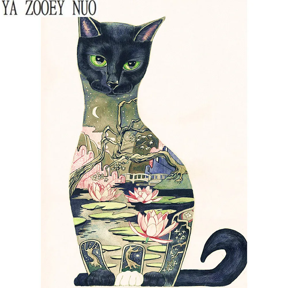 YA ZOOEY NUO DIY Diamond Painting Diamond embroidery Cross Stitch Paste the crystal Black cat And white lotus Home Decor KL486
YA ZOOEY NUO DIY Diamond Painting Diamond embroidery Cross Stitch Paste the crystal Black cat And white lotus Home Decor KL486