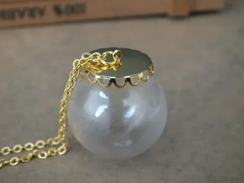 30x20mm Mini round ball glass globe gold flower tray set Transparent vial pendant diy jewelry findings charm necklace,with chain
30x20mm Mini round ball glass globe gold flower tray set Transparent vial pendant diy jewelry findings charm necklace,with chain
