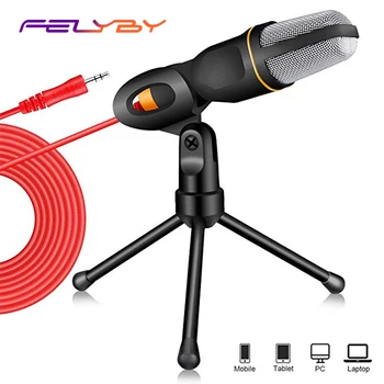FELYBY SF666 Professional Condenser Microphone for computer Laptop Skype Singing Speech Meeting Desktop Studio 3.5mm Microphone
FELYBY SF666 Professional Condenser Microphone for computer Laptop Skype Singing Speech Meeting Desktop Studio 3.5mm Microphone