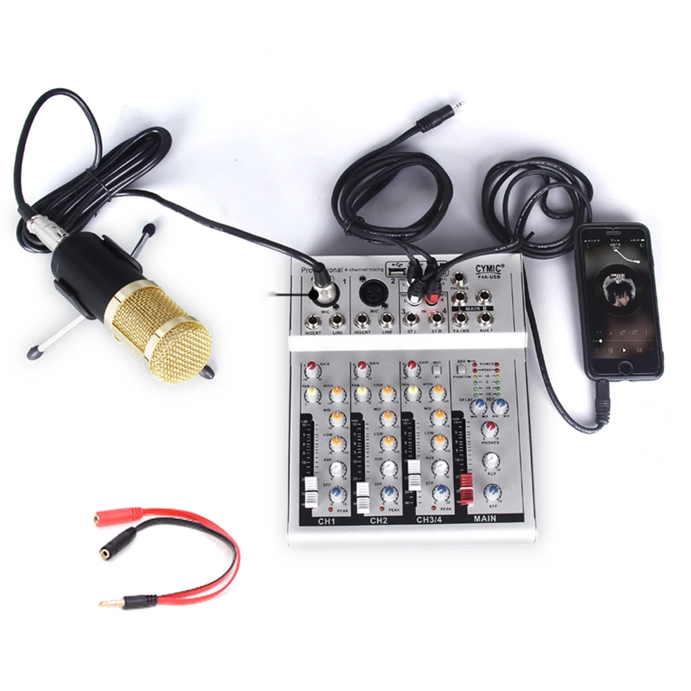Portable bluetooth Sound Mixing Console Audio Mixer Record Mixing Console 48V Power Effects 7 Channels Audio Mixer with USB
Portable bluetooth Sound Mixing Console Audio Mixer Record Mixing Console 48V Power Effects 7 Channels Audio Mixer with USB