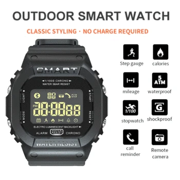 Outdoor activity sports smart watch 50m waterproof smart bracelet steps 18 months long standby 1.21'' 200mah smart clock for man
Outdoor activity sports smart watch 50m waterproof smart bracelet steps 18 months long standby 1.21'' 200mah smart clock for man