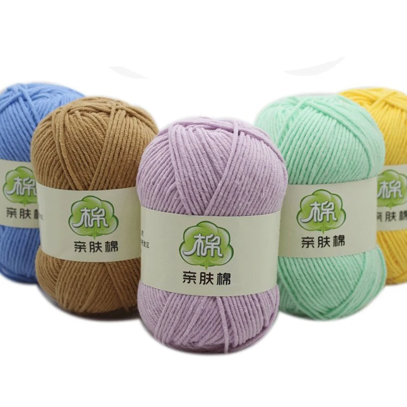 Worsted 5 ply Milk Cotton Baby Yarn Middle Thick Thread Blended Yarn for Hand Knitting Weaving Crochet 50g/ball
Worsted 5 ply Milk Cotton Baby Yarn Middle Thick Thread Blended Yarn for Hand Knitting Weaving Crochet 50g/ball