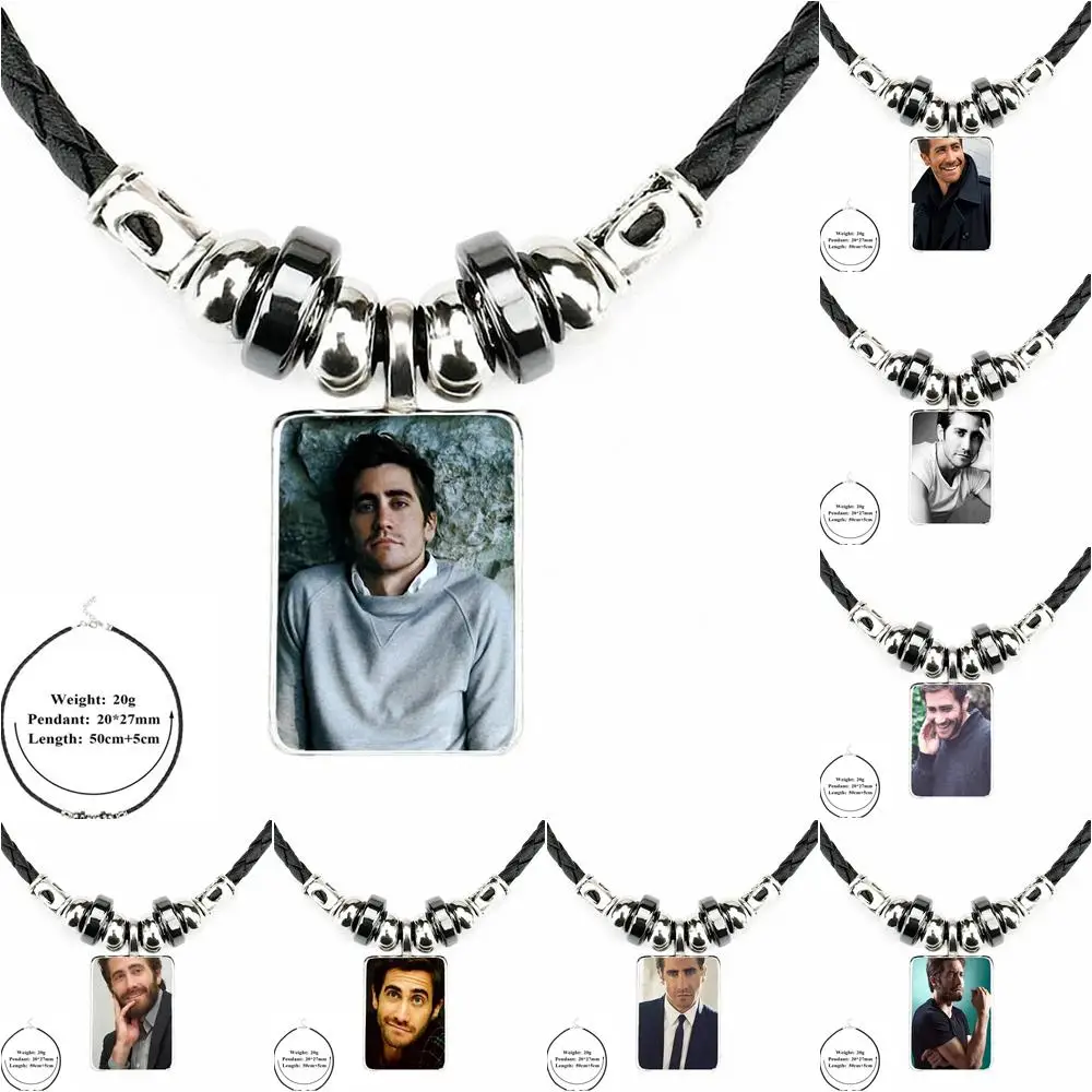 EJ Glaze American Stars Jake Gyllenhaal For Unisex Vintage Black Leather Bead Pendant Jewelry Glass Cabochon Choker Necklace
EJ Glaze American Stars Jake Gyllenhaal For Unisex Vintage Black Leather Bead Pendant Jewelry Glass Cabochon Choker Necklace