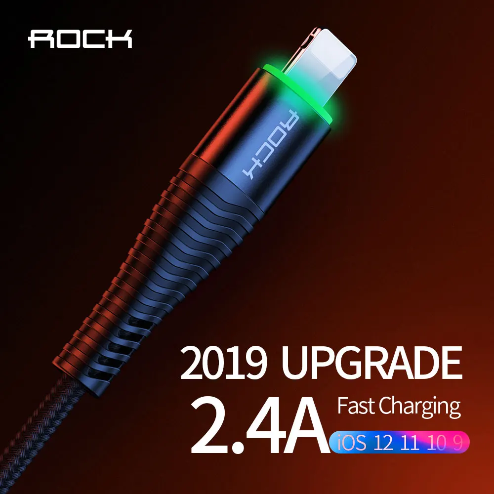 ROCK LED Lighting Cable for iPhone XR XS MAX 6 1M 2M Charging Cable for 8 Pin Hi-Tensile Data Transfer Phone Charging Cable
ROCK LED Lighting Cable for iPhone XR XS MAX 6 1M 2M Charging Cable for 8 Pin Hi-Tensile Data Transfer Phone Charging Cable