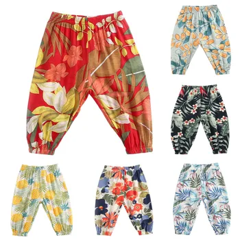 2019 Autumn Baby clothes school pants for girls boys Kid Boy Girl Floral Print Breathable Anti-mosquito Harem Pants for children 
2019 Autumn Baby clothes school pants for girls boys Kid Boy Girl Floral Print Breathable Anti-mosquito Harem Pants for children