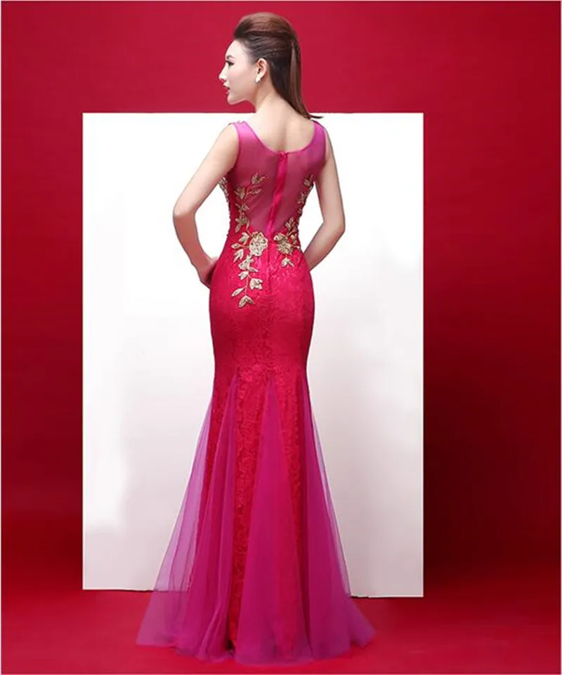 Robe de soiree 2018 V-Neck Beaded Long with Appliques gowns Mermaid Evening Dresses vestido de festa prom dresses party dresses 30