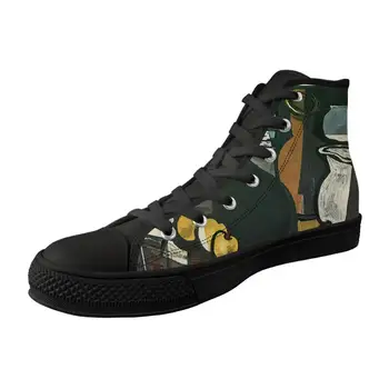 Classic Men Customizable Shoes High Top Black Canvas Vulcanized Shoes Colored Oil Painting Art Print For Male Lace Up Sneakers
Classic Men Customizable Shoes High Top Black Canvas Vulcanized Shoes Colored Oil Painting Art Print For Male Lace Up Sneakers