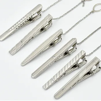 Personalized Custom Silver Tie Clip For Men's Gifts Customized Engraved cufflinks tie clip set For wedding groom