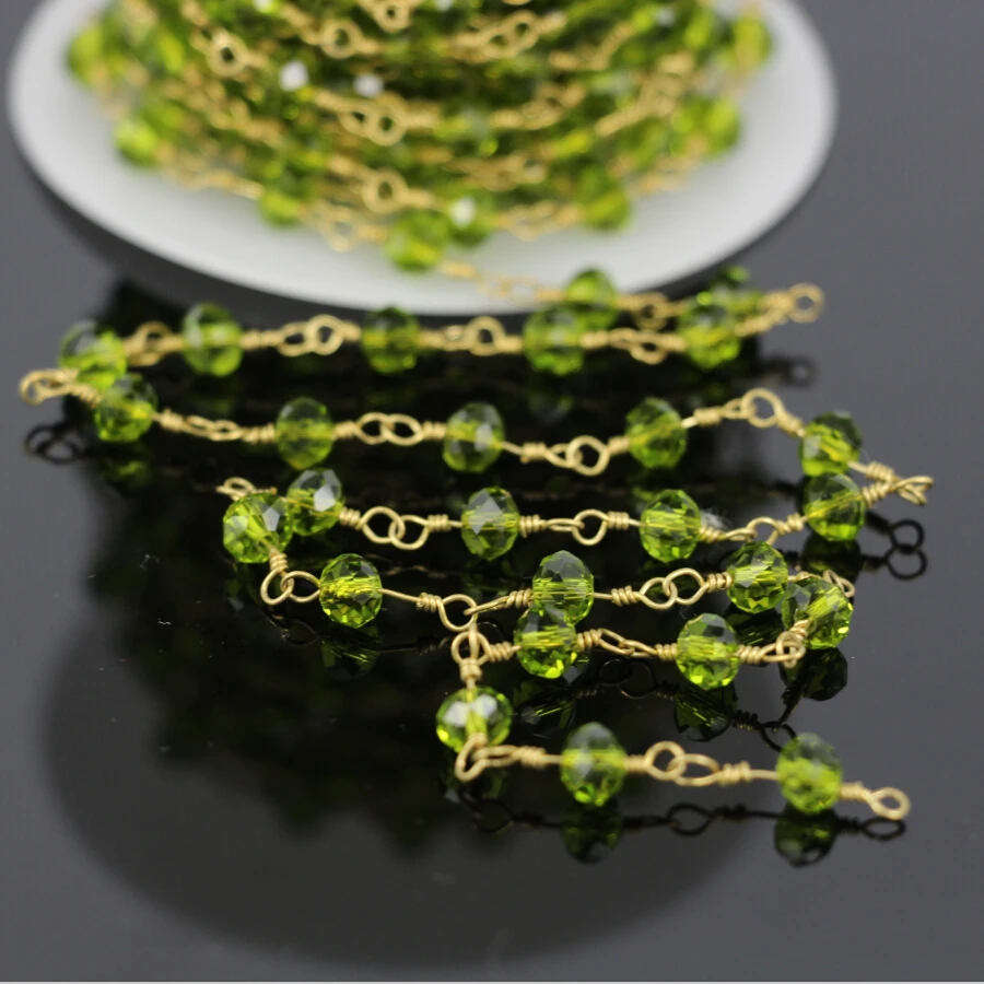 5Meter,Olive Faceted Rondelle Rosary Chain,Peridot Quartz Crystal Glass Bead Rosary Wire Wrapped Chain Necklace Jewelry Findings
5Meter,Olive Faceted Rondelle Rosary Chain,Peridot Quartz Crystal Glass Bead Rosary Wire Wrapped Chain Necklace Jewelry Findings